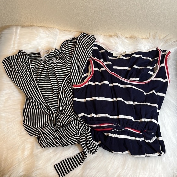 Set Of 2 Striped Dresses Size Medium - Picture 1 of 16